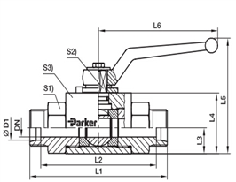 KH 二通碳钢球阀-英制内螺纹、parker球阀、PARKER讨论